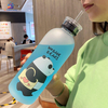 1000ml cartoon water bottle double cap leakproof kids reusable drink bottle large capacity plastic bottle