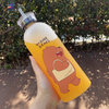 1000ml cartoon water bottle double cap leakproof kids reusable drink bottle large capacity plastic bottle