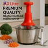 2L stainless steel push chopper manual vegetable meat cutter multi blade kitchen chopper tool