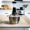 2L stainless steel push chopper manual vegetable meat cutter multi blade kitchen chopper tool