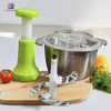 2L stainless steel push chopper manual vegetable meat cutter multi blade kitchen chopper tool