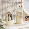 360 rotating acrylic makeup brush organizer dustproof cosmetic storage case