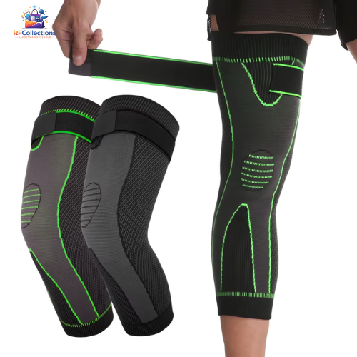 Compression knee support brace long leg sleeve for arthritis pain relief running gym sports knee protector