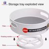 lazy susan rotating storage tray round plastic kitchen organizer for spices bottles and fruits