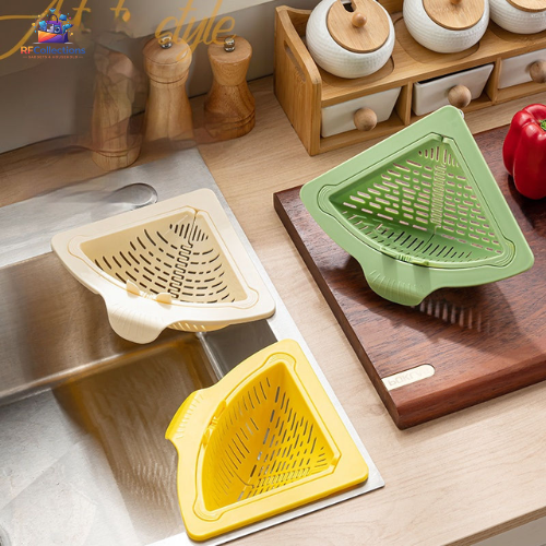 Magnetic kitchen sink drain basket strainer for vegetable washing and water drainage corner hanging design