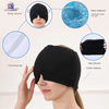 Reusable migraine relief ice head wrap cooling therapy cap for headaches, tension relief, puffy eyes, and full-head cold compression.