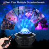 Mini galaxy projector lamp with colorful star light projection for room