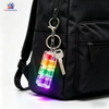 RGB mechanical keyboard switch keychain with LED lights, clicky mechanical keys, and durable keyring for gamers and keyboard enthusiasts.