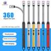 USB rechargeable arc lighter with flexible neck windproof flameless design